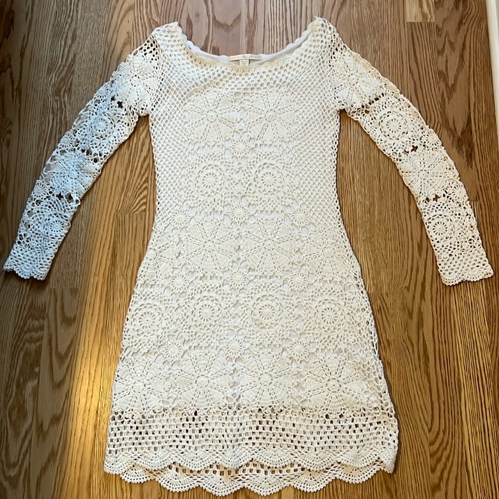 White crochet dress